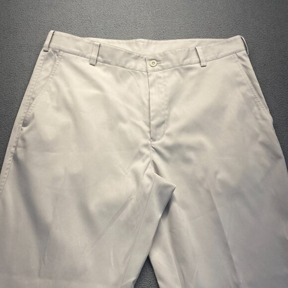 Nike Golf Tech Pants Mens 36x32 Ivory Dri Fit Straight Leg Preppy Classic - Picture 15 of 15
